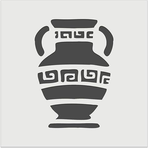 Amazon.com : Ancient Greek Pottery Vase Wall Cookie DIY Craft Reusable Stencil - 7.0 Inch : Arts, Crafts & Sewing Cookie Wall, Paper Cookies, Ancient Greek Pottery, Vase Diy, Fabric Walls, Vase Wall, Chevron Arrows, Greek Pottery, Greek Vases