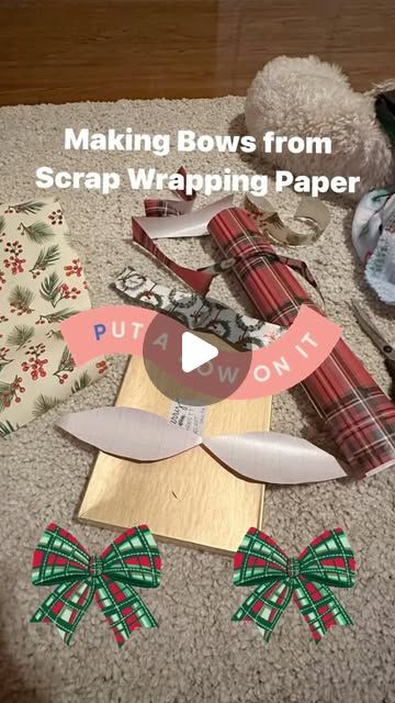 Never_Done_DIY on Instagram: "Getting creative this holiday season by repurposing leftover wrapping paper into beautiful homemade bows! 🎁🌟 Reduce waste and add a personal touch to your gifts. #DIYBowMaking #UpcycledWrappingPaper #HandmadeGifts #never.done.diy #never_done_diy" How To Make A Bow From Leftover Wrapping Paper, What To Do With Left Over Christmas Wrapping Paper, Bow From Wrapping Paper, Leftover Wrapping Paper, Paper Bows Diy, Bows For Presents, Homemade Bows, Upcycled Gifts, Paper Bow