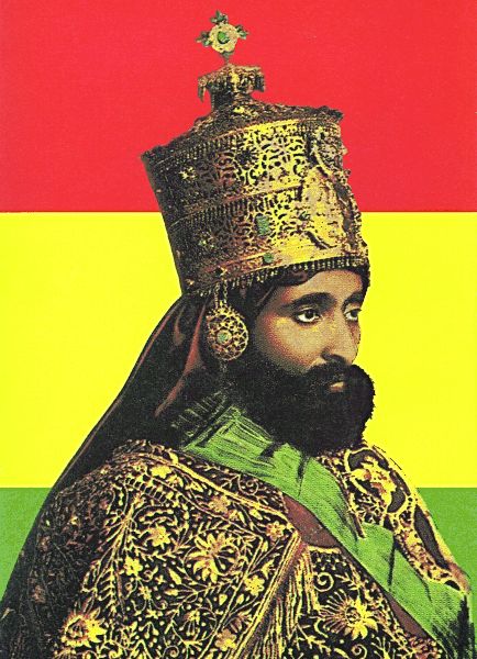 The spiritual idol known as, Jah.  The article on the site, www.kwintessential.co.uk, describes the rasta believers as "individuals [who] follow a path to truth for themselves and reject the power of modern, oppressive white society ('Babylon') which is seen to be rebelling against God, the 'Earth’s Rightful Ruler'". Rastafarian Culture, Reggae Art, Jah Rastafari, Black Royalty, Haile Selassie, African Royalty, The Wailers, Lion Of Judah, King Of Kings