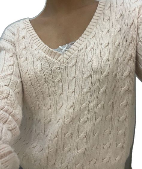 V Neck Cable Knit Sweater, Light Baby Pink, Cable Knit Sweater, Brandy Melville, Baby Pink, Cable Knit, Brandy, Knit Sweater, Cable