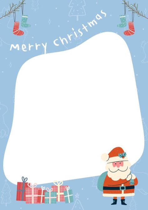 😄==> Download Free Template On Canva <==😄 . 😄==> https://www.canva.com/p/itim2101/ <==😄 . a4,blank,page border,paper,printable,Christmas,note,kid,notes,santa,xmas,santa claus,page,round,shape,memo Border Paper Printable, Xmas Clipart, A4 Template, Memo Template, Santa Template, Bujo Layout, Playful Illustration, Kids Notes, Christmas Note