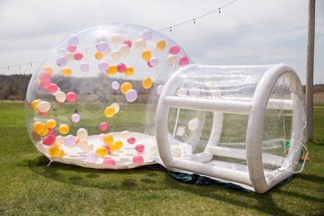 Bubble House - Wisconsin - Luxe Rentals Inflatable Balloon Dome, Bubble Dome Party, Balloon Dome, Welcome To The North Pole, Soft Play Party, Kids Birthday Party Activities, Birthday Party Rentals, Arch Backdrops, Bubble Dome