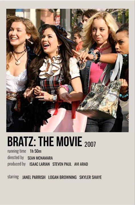 minimal polaroid movie poster for bratz: the movie Movies Minimalist Poster, Bratz The Movie, Movies Minimalist, Bratz Art, Bratz Movie, Minimalist Movie Posters, Four One Direction, Tv Posters, Movie Board