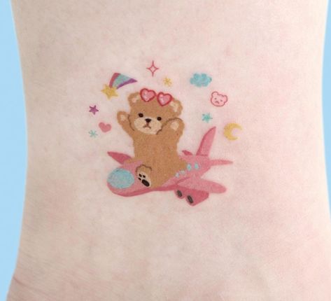 Cute bear tattoo Kawaii Bear Tattoo, Bear Tattoo, Cute Bears, Tatting, Tattoos