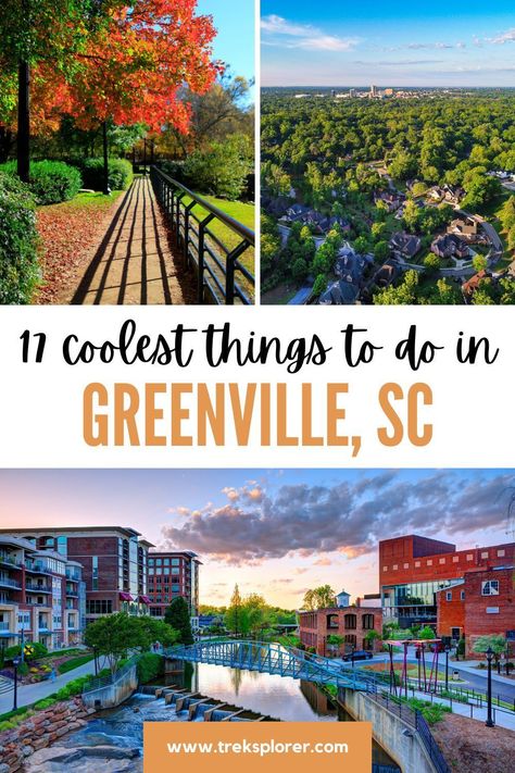 Seeking things to do in Greenville, SC? Start with a sunrise hike at Paris Mountain State Park, then visit the Greenville Zoo to learn about wildlife conservation. End your day with a leisurely walk through the oasis of Falls Park on the Reedy, where the city's pulse is palpable. Greenville Sc Things To Do In, Things To Do Greenville Sc, Places To Eat In Greenville Sc, Shopping In Greenville Sc, Day Trips From Greenville Sc, Pretty Place Greenville Sc, Jones Gap State Park, Swamp Rabbit, Swamp Rabbit Trail