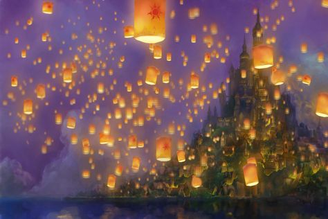 Tangled Castle, Disney Desktop Wallpaper, Tangled Wallpaper, Tangled Lights, Emo Wallpaper, Purple Wallpaper Iphone, Desktop Wallpapers Backgrounds, Iphone Homescreen Wallpaper, Pinturas Disney