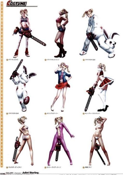 Juliet Starling, Lollipop Chainsaw, Japanese Pop Art, Japanese Horror, Retro Horror, Body Reference Poses, Game Guide, Video Game Characters, Creepy Cute