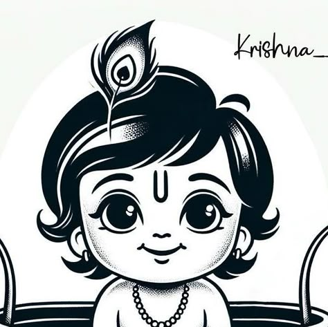 Krishna Cute Drawing, Cute Krishna Drawing, Janmashtami Ideas, Divine Paintings, God Drawing, Pencil Drawing Images, Travel Art Journal, Buddha Art Painting, Pencil Sketch Images