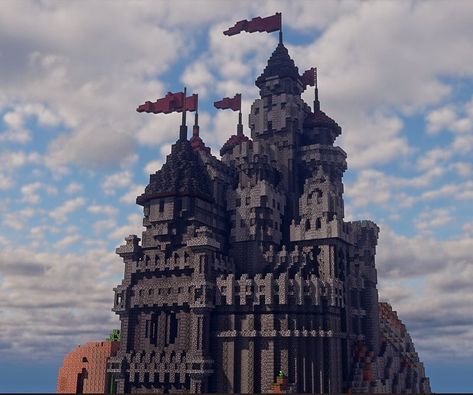 Simple castle I made for a server in Minecraft Minecraft Spooky Castle, Black Castle Minecraft, Minecraft Citadel, Minecraft Deep Slate Castle, Deep Slate Castle Minecraft, Minecraft Dark House, Minecraft Nether Castle, Minecraft Dark Castle, Dark Castle Minecraft