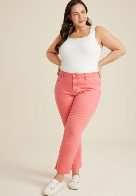 Orange plus size outfits