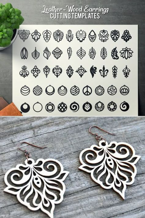 Ad Earrings, Diy En Cuir, Modern Hoop Earrings, Diy Leather Earrings, Needle Earrings, Safety Pin Earrings, Cricut Craft Room, Diy Cricut, Cricut Tutorials