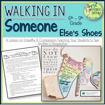 Walk A Mile In My Shoes Activity, Walk In My Shoes Activity, Empathy Lessons, Tips For Middle School, Empathy Activities, Kindness Lessons, Emotional Activities, Teaching Empathy, Teaching Kindness