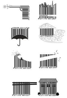 Barcode Design Creative, Barcode Drawing, Coding Art, Barcode Tattoo, Barcode Design, Code Barre, Buch Design, Black And White Illustrations, Bar Code