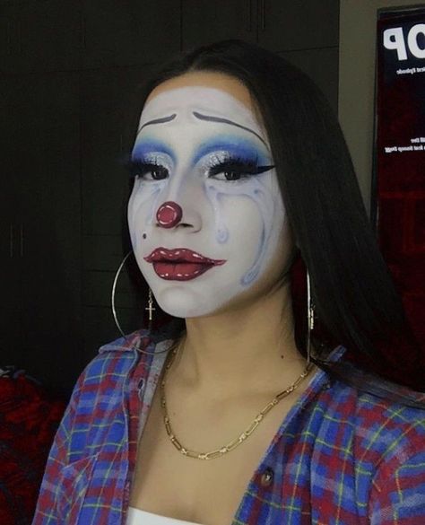 Smile Now Cry Later Makeup, Crying Clown Makeup, Chola Clown Makeup, Gangster Clown Makeup, Chicana Makeup, Crazy Halloween Makeup, Chola Makeup, Cute Clown Makeup, Holloween Costumes