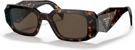 Amazon.com: Prada PR 17WS 2AU8C1 Tortoise Plastic Rectangle Sunglasses Brown Lens : Clothing, Shoes & Jewelry Prada Pr 17ws, Animal Print Style, Sunglasses Brown, Brown Lens, Animal Print Fashion, Havana Brown, Luxury Eyewear, Prada Sunglasses, Necklace Sets