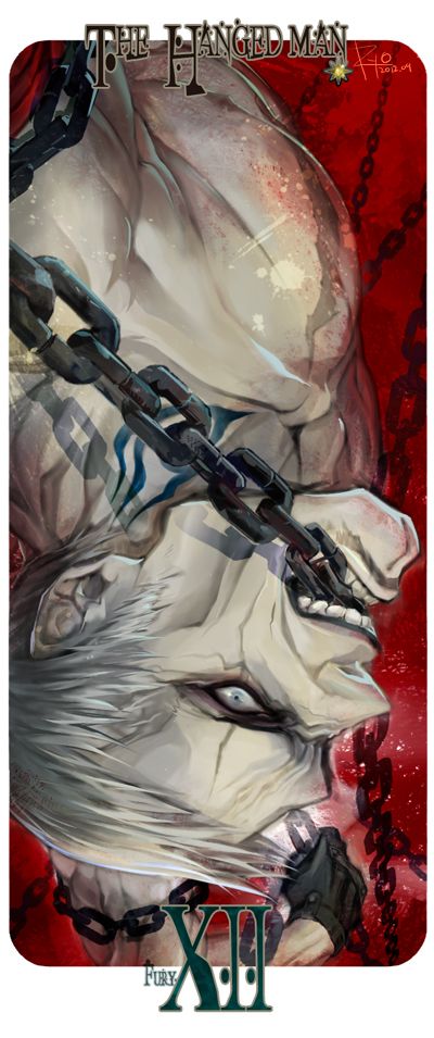 tarot_The hanged man by RYOxKJ.deviantart.com on @DeviantArt Fury Wallpaper, Tarot Illustration, Tekken X Street Fighter, Bryan Fury, Hanged Man, The Hanged Man, Tarot Major Arcana, King Of Fighters, Major Arcana