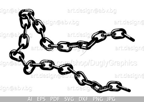 Vector CHAINS - INSTANT DOWNLOAD   YOU RECEIVE   After purchasing this file, you will receive a download link from Etsy. For more help on this you might want to check out the help page Etsy download here: https://www.etsy.com/help/article/3949   Please make sure you have the proper software to extract /open/ these files.    1 vector AI files /one object/, no background;    1 EPS file no background, /you can open with Adobe Illustrator, Corel Draw/;    1 PDF file, for A4, no background;    1 SVG Drawings Of Chains, Chain Stencil, Chains Illustration, How To Draw Chains, Chain Illustration, Chain Vector, No Background, Metal Chain Link, Digital Image