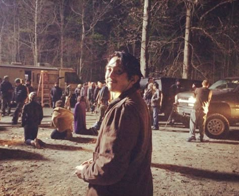 Steven Yeun, Lauren Cohan, A Group, Walking Dead, The Walking Dead, Behind The Scenes, Walking, Instagram Post, On Instagram