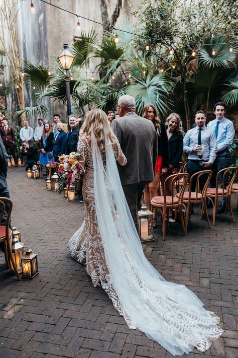 Walking Down The Aisle Photos, Down The Aisle Photos, Pharmacy Museum Wedding, Creative Wedding Photoshoot, Museum Wedding Ceremony, French Quarter Wedding, Museum Wedding Venues, Boho Bride Dress, New Orleans Elopement