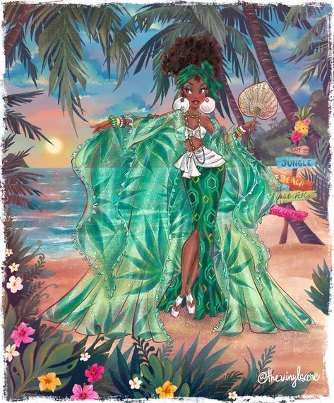 The Vinyl Scene on Instagram: “🏝🌺 Tiana 🌺🏝 Disney Designer Collection 🦜Paradiso Island🦜 fanmade by @thevinylscene #disney #disneyprincess #paradiso #doll #designer…” Princess Tiana Fanart, Tropical Princess, Pocket Princess Comics, Disney Designer Collection, Black Disney Princess, Tiana And Naveen, Tiana Disney, Disney Princess Tiana, Disney Wallpapers