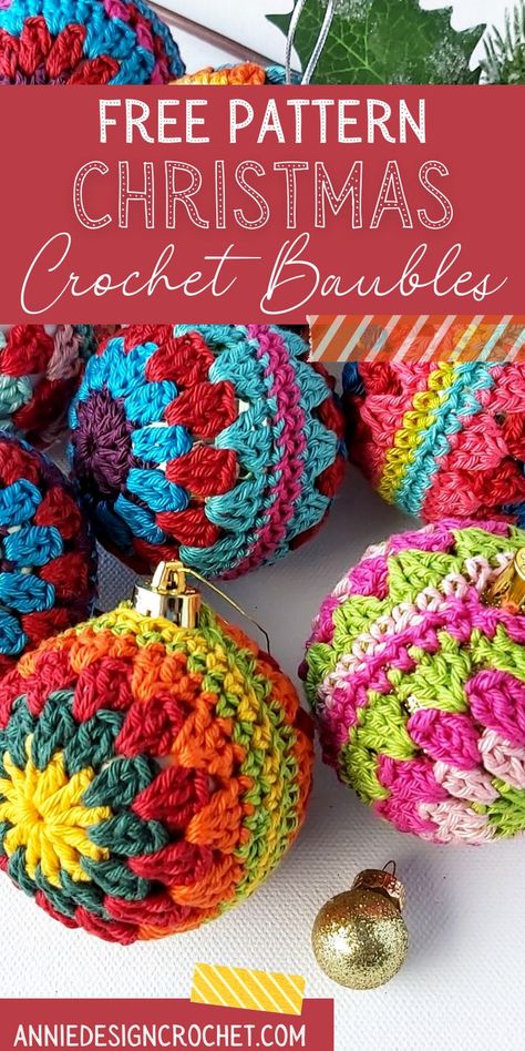 Crocheted Ornaments, Crochet Baubles, Anchor Crafts, One Skein Crochet, Crochet Christmas Ornaments Free, Crochet Ornament Patterns, Crochet Ball, Crochet Christmas Gifts, Crochet Xmas