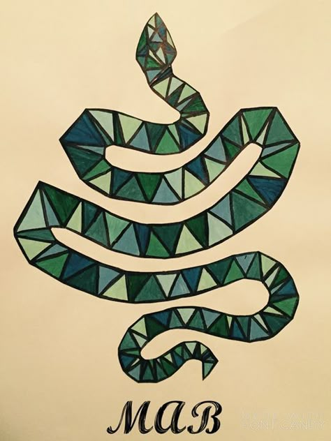 Geometric Snake - MAB Creations Mosaic Art Easy, Geometric Snake, Bird Tattoo Sleeves, Tattoo Snake, Design Fundamentals, 달력 디자인, Illustration Animals, Body Map, Delicate Tattoo