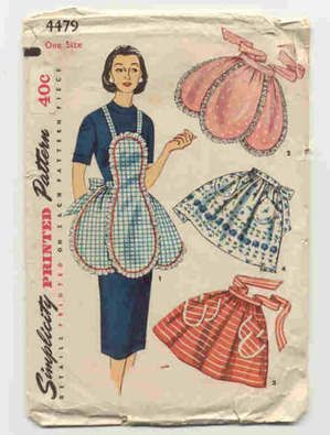 Vintage+Apron+Patterns+Free | such a cute look for "pink lemonade" don't you think?? 1950s Apron, Vintage Apron Pattern, Vintage Aprons, Diy Apron, 1950s Sewing Patterns, Patron Vintage, Hostess Apron, Apron Sewing Pattern, Vintage Apron