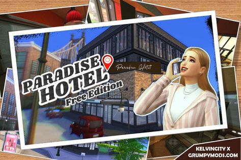 PARADISE HOTEL MOD FREE EDITION ! 🥳🌴 (GRATUIT) | Patreon Hotel Mod Sims 4, Sims 4 Hotel Mod, Sims 4 Hotel Build, Sims 4 Hotel, Paradise Hotel, Capsule Hotel, Hotel Building, Sims Four, Sims 4 Build