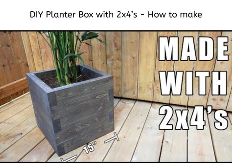 In the video “DIY Planter Box with 2x4’s - How to make,” SEB TECH DIY takes us through the step-by-step process of creating a beautiful modern planter box from simple 2x4 lumber. This project is 2x4 Planter Box Diy, Welcome Planter Box Diy, 2x4 Planter, Diy Cedar Planter Box, Woodworking Beginner, Square Planter Boxes, Grandma House, Modern Planters Outdoor, 2x4 Wood