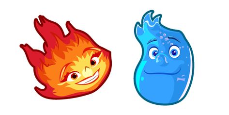 Elemental Ember and Wade cursor – Custom Cursor Elemental Cartoon, Elemental Painting, Elemental Animation, Elemental Party, Elemental Ember And Wade, Elemental Characters, Wade And Ember, Ember Elemental, Elemental Character