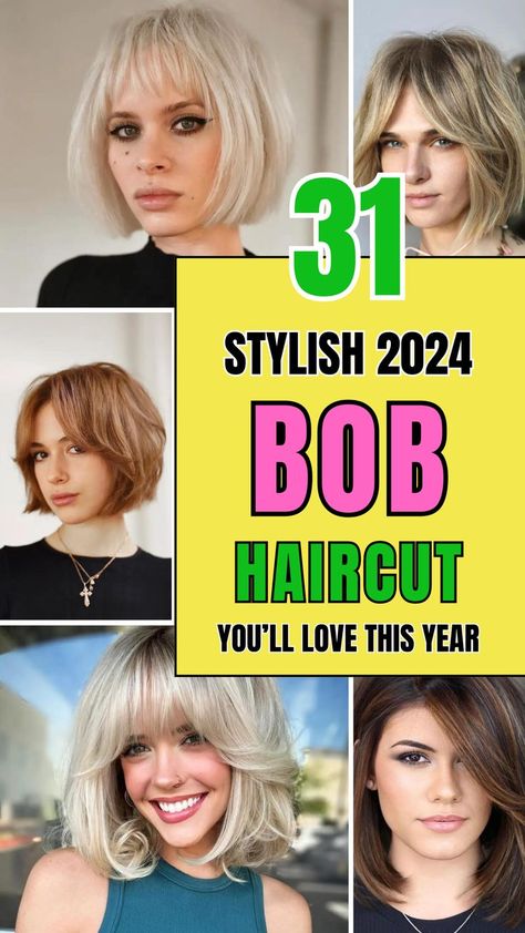 Welcome to the ultimate style guide for 2024! Get ready to revamp your look with our curated collection: “31 Bangin’ Bob Haircuts for a Stylish 2024.” Bob haircuts have long been a symbol of chic sophistication, and in 2024, they’re making a bold comeback with a bang! From sleek and angular bobs to tousled and textured styles, we’ve handpicked 31 haircut ideas that are guaranteed to elevate your style game this year. Angular Bob, Hair Makeover, Bob Haircuts, Haircut Ideas, Bob Hairstyle, Bob Cut, Style Guide, Bobs Haircuts, Bob Hairstyles