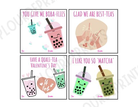 Boba Valentines Card, Love Crush, Valentines Card, Valentine Card, Bubble Tea, Blank Greeting Cards, Valentines Cards, Promotion, Give It To Me