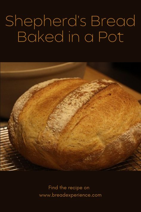 Shepherds Bread Pin Shepherds Bread Recipe, Sheep Herders Bread, Bethlehem Bread Recipe, Sheepherders Bread Recipe, Farmers Bread Recipe, Peasant Bread Recipe, Bread Cloche, Oven Baked Bread, Loaf Bread Recipe