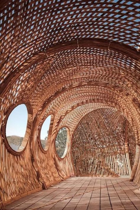 Bamboo Workshop, Bamboo Building, Bamboo House Design, Bamboo Structure, Bamboo Architecture, Architecture Magazine, Bamboo Art, Bamboo House, Architecture Magazines