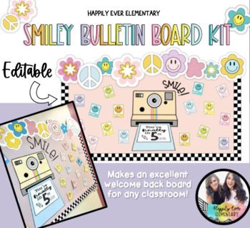 Smile, you’re on camera! Bring the fun of polaroid pictures back to the first day of school with this EDITABLE bulletin board kit.  Just print, cut, and assemble.  It doesn’t get easier than this.  This back to school bulletin board idea is perfect for pre-k through 8th grade.  There are so many options on how ... Read More about Polaroid Welcome Back to School Bulletin Board Happily Ever Elementary, You Make The Whole Class Shimmer Bulletin Board, Welcome Back Bulletin Boards Elementary, Retro Bulletin Board Ideas, Welcome Back Bulletin Boards, Welcome Back To School Bulletin Boards, Elementary Bulletin Boards, Classroom Wishlist, Teacher Bulletin Boards