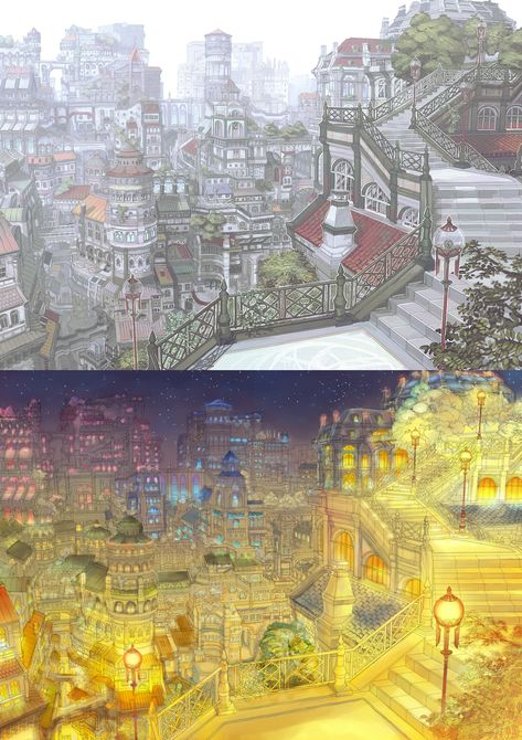 Rainforest City, Mha Background, City Concept Art, The Hallow, Invisible Cities, Fantasy Background, Fantasy City, Mesopotamia, Environment Design