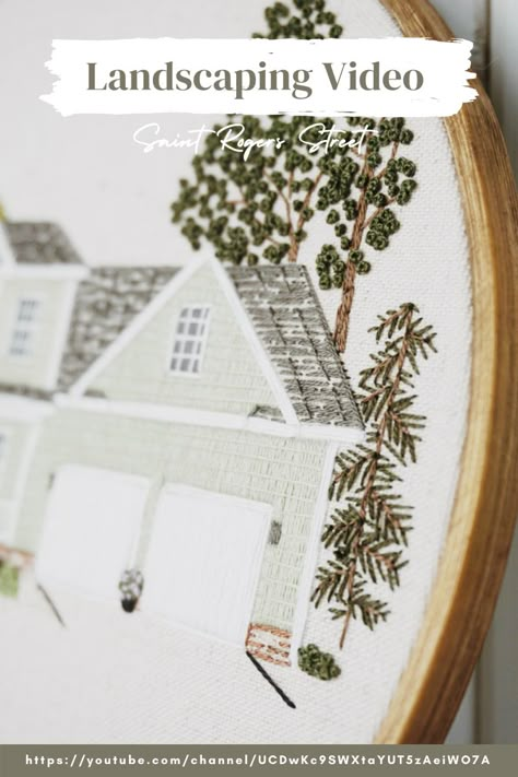 Embroidery House Portrait, How To Embroider A House, Embroidered House Portrait, Embroidery House Pattern, House Embroidery Pattern, Architectural Embroidery, Embroidered House, House Embroidery, Diy Instagram