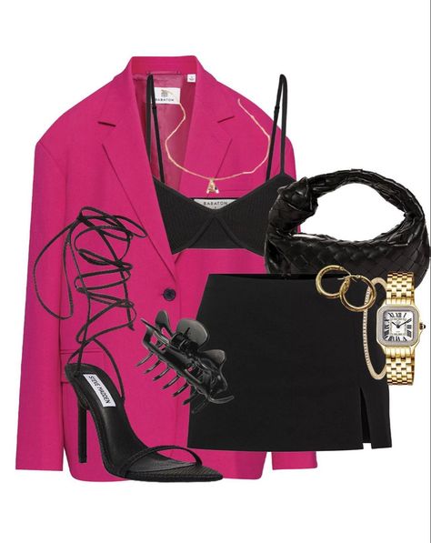 Classy Work Outfits, Looks Street Style, Pink Outfits, Looks Chic, Fancy Outfits, Night Outfits, Lookbook Outfits, Polyvore Outfits, Outfits Casuales