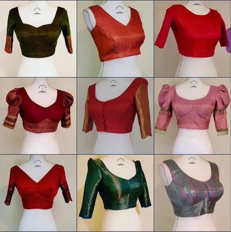 Alter Neck Blouse Designs, Blouses Front Neck Designs, Front Button Blouse Design, Blouse Shoulder Design, Plain Blouse Designs Latest Back Side, Pa Neck Blouse Designs, Elbow Sleeves Design For Blouse, Front Neck Designs For Blouse, Top Blouse Designs Latest