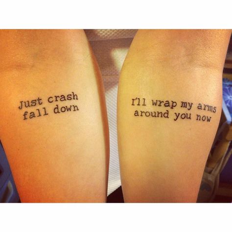 Lyrics from crash by you me at six Six Tattoo, Band Quotes, Tattoos And Piercings, Small Tattoos, You And I, Tattoo Quotes, Piercings, Tattoos, Quotes