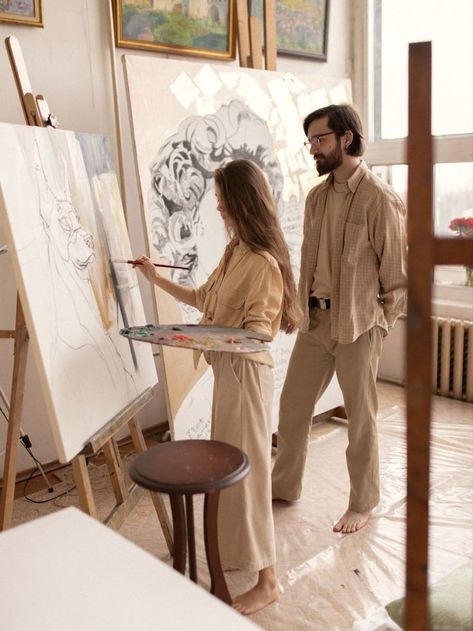 Artist Couple Aesthetic, Painter Photography, Eyeball Art, Artsy Photography, Art Studio Room, Artist Aesthetic, Google Lens, Artist Life, Couple Drawings