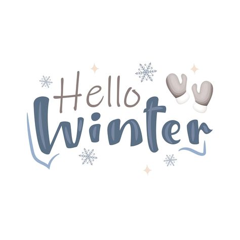 Vector hello winter illustration vector | Premium Vector #Freepik #vector #winter #christmas #winter-celebration #let-it-snow Winter Illustration, Lovely Quotes, Winter's Tale, Hello Winter, Lovely Quote, Illustration Vector, Vector Photo, Winter Christmas, Premium Vector