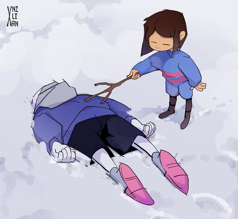 X Frisk Fanart, Sans E Frisk, Ut Art, Kids Falling, Nightmares Art, Fandom Drawing, Really Cool Drawings, Undertale Memes, Toby Fox