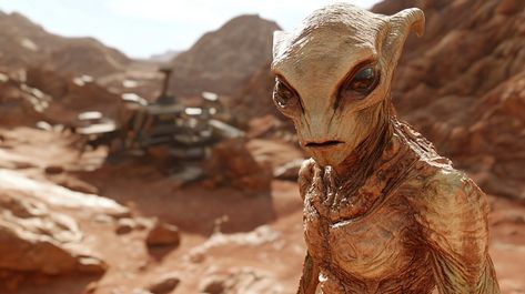 🌌✨ Discover the alien beauty of Mars! Meet a slender, intelligent being native to the Red Planet, perfectly adapted to its rocky terrain. With earth-toned skin glowing with intricate patterns, this humanoid blends seamlessly into its environment. 🌠👁️ Draped in simple, natural-fiber garments, it embodies a society finely attuned to the harsh Martian landscape. In the backdrop, hints of advanced,... Martian Landscape, Alien Beauty, Rocky Terrain, Self Organization, Red Planet, Skin Glowing, Personal Relationship, The Martian, Intricate Patterns