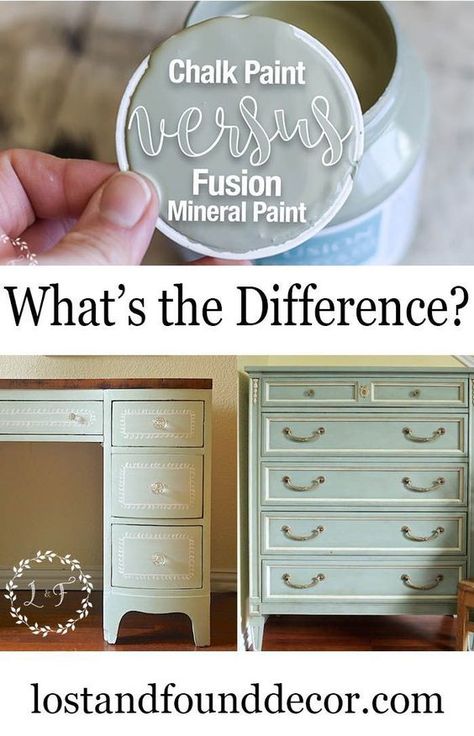 What is the difference between chalk paint and Fusion Mineral Paint? #paintitbeautiful #furniturepaint #lostandfounddecor Fusion Paint Furniture, Glazing Furniture, Bed Makeover, Furniture Painting Tips, Living Room Decor On A Budget, Decorating 101, Paint Tips, Painted Bedroom Furniture, Fusion Paint