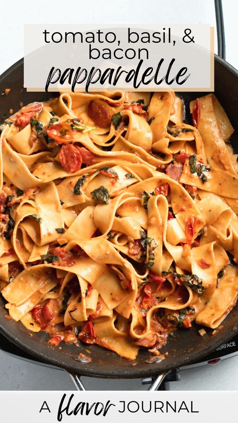 Delicious papappardelle pasta for two people! This pasta recipe is packed with flavor and comes together in just 30 minutes! #pappardellerecipes #pappardellepasta #pastafortwo #recipesfortwo #smallbatchrecipes Pappardelle Pasta Sauce, Recipes With Pappardelle Pasta, Easy Pappardelle Recipes, Pappardelle Recipes Chicken, Paparadelle Recipes Noodles, Papadeli Pasta Recipes, Parpadelle Pasta Recipes, Tagliatelle Pasta Recipes, Pasta Paella