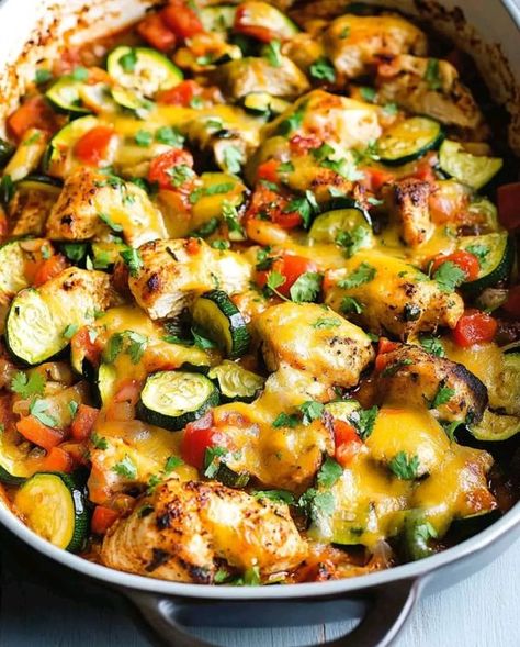 Mediterranean Diet & Recipes For Beginners | Tex-Mex Chicken and Zucchini Recipe | Facebook Mediterranean Diet Recipes For Beginners, Chicken And Zucchini, Tex Mex Chicken, Zucchini Recipe, Recipes For, Fast Healthy Meals, Boneless Skinless Chicken, Mediterranean Diet Recipes, Recipe Ingredients