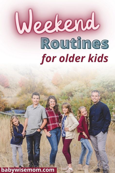 As your kids get older, you wonder what a weekend routine should look like. This post outlines what to consider in your weekend routine, from morning wake up time to bedtime. It also goes over different activities to do and responsibilities to include your child's weekend. Weekend Schedule For Kids, Weekend Routine For Kids, Parenting Siblings, Weekend Routines, Routine For Kids, Weekend Schedule, Potty Training Help, Weekend Routine, Morning Routine Kids