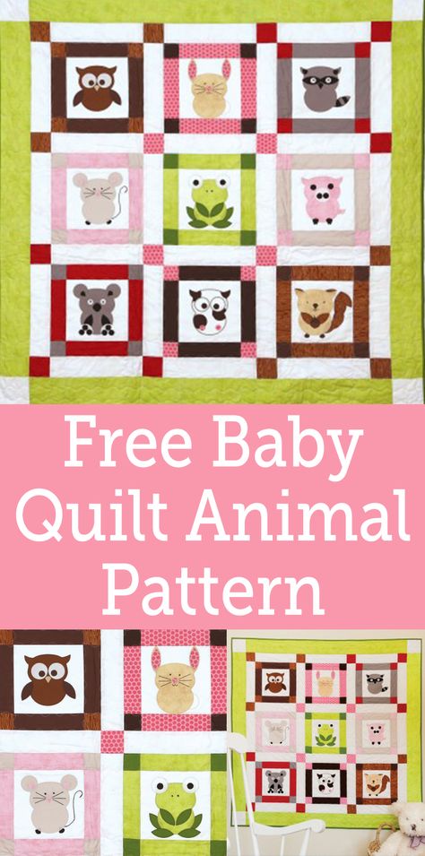 Are you anxiously awaiting the arrival of a new baby in the family? Looking for a fun pattern you can use with your fabric cutter? You can create a comfy blankie for your little one with nine of the most adorable babies from the animal kingdom to keep him or her company in the crib using the GO! Talk to the Animals Baby Quilt Pattern, which you can download for free courtesy of our friends at AccuQuilt.com. Baby Quilt Panels, Embroidery Animals, Animal Baby Quilt, Machine Embroidery Tutorials, Panel Quilt Patterns, Ideas Embroidery, Baby Quilt Pattern, Baby Quilt Patterns, Childrens Quilts