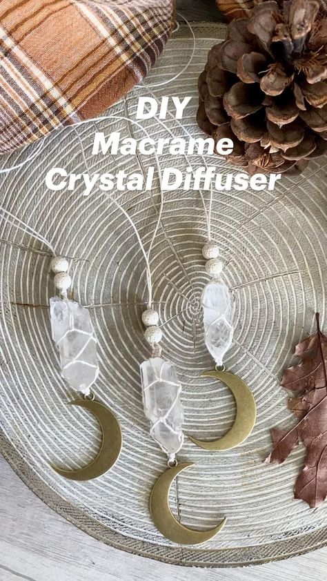 Witch Crafts To Make And Sell, Crafts To Do With Crystals, Salable Crafts Ideas, Crystal Macrame Diy, Witchy Items To Sell, Witchy Products To Sell, Spiritual Diy Crafts, Pagan Crafts To Sell, Diy Witch Gifts